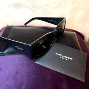 Saint Laurent Unisex SL 553 Black Sunglasses